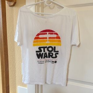 Star Wars styleWhite Graphic T-Shirt